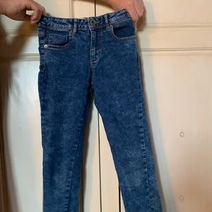 Dark wash skinny jeans